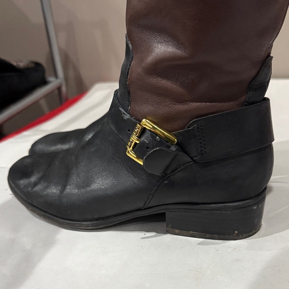 Lauren Ralph Lauren Black and Brown Over the Knee Boots - Picture 3 of 8